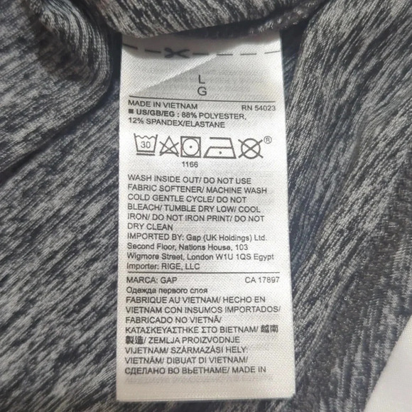 NWT GapFit Sleeveless Brushed Jersey Dress, Color Medium Heathered Gray Size L - Picture 12 of 13